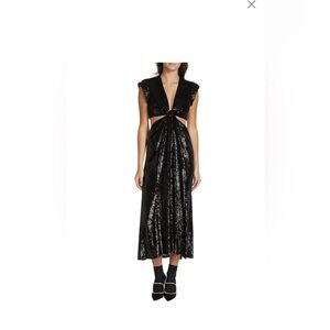 A.L.C alexis sequin midi dress size